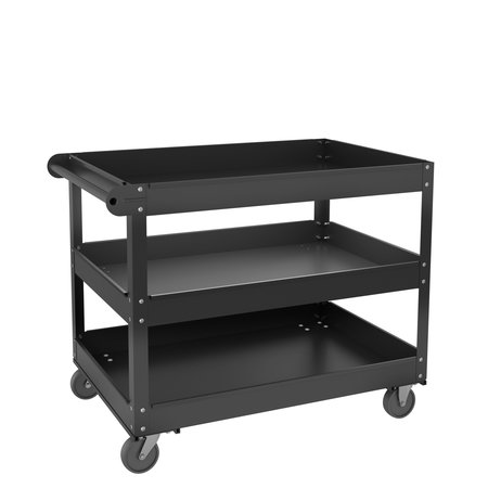 HIRSH Steel Utility Cart, 3 Shelves 24075